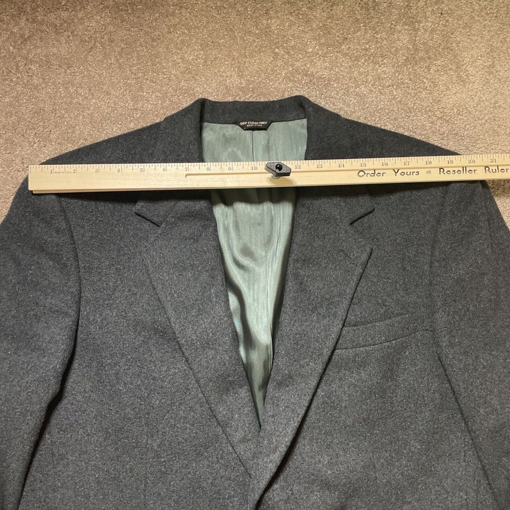 Cashmere Mans Gray Jacket 46R Business Work Blazer Joseph & Lyman Bloomingdale’s - Picture 7 of 16